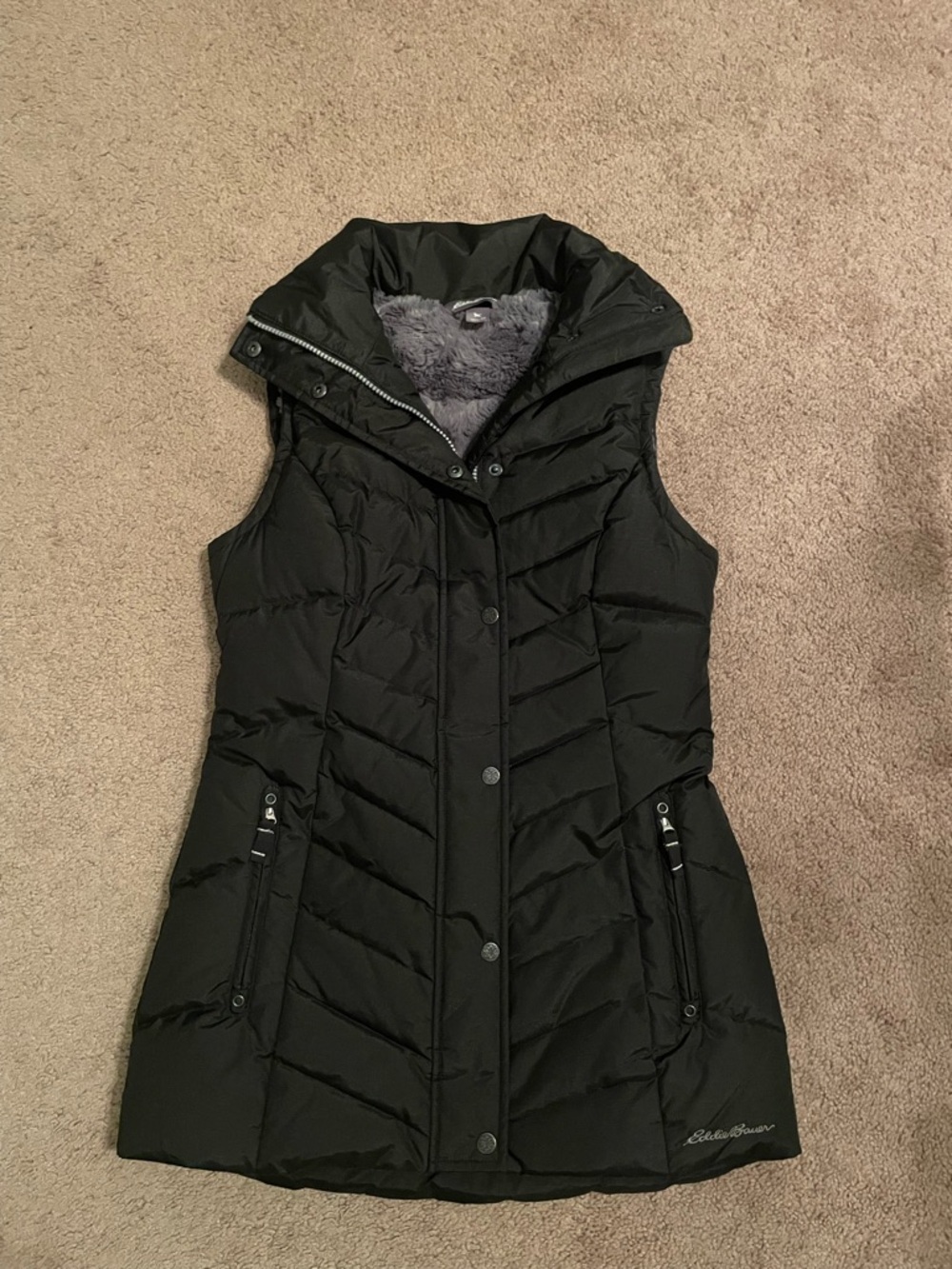 Eddie Bauer Black Down Puffer Vest